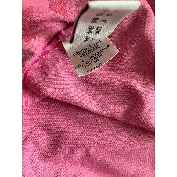 MOSCHINO Pink & Red Word Logo One Piece Swimsuit Maillot (Size 34/M) - Picture 12 of 16